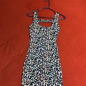 Women one piece skirt leopard print XS